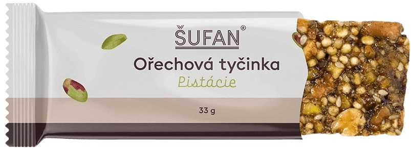 Šufan Ořechová tyčinka 33 g - pistácie