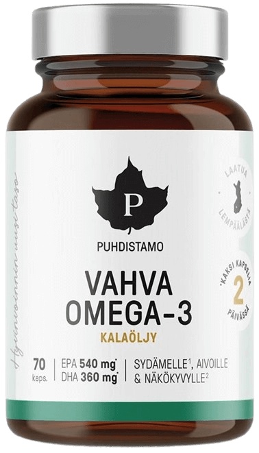Puhdistamo Strong Omega 3 (540mg EPA, 360mg DHA) 70 kapslí