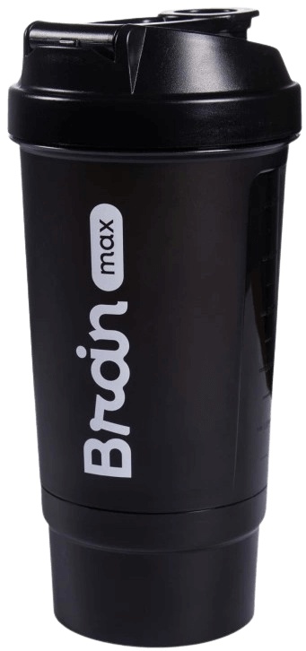BrainMax vícedílný šejkr 500 ml + 200 ml - černý