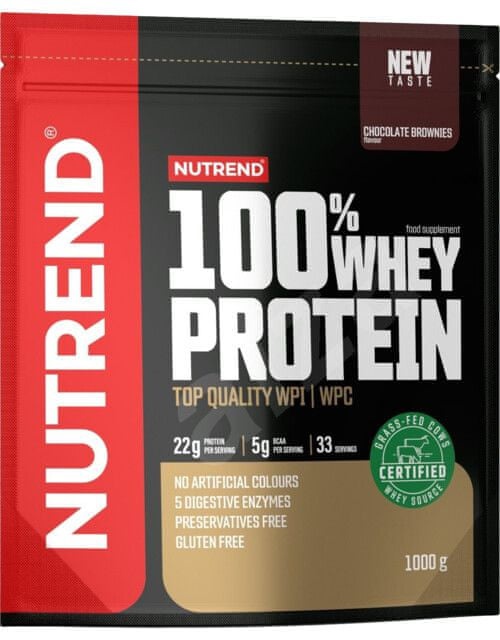 Práškový koncentrát Nutrend 100% WHEY Protein 1000g cookies+cream