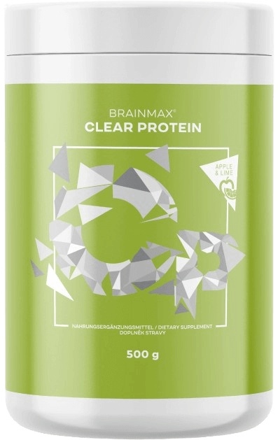 BrainMax Clear Protein, 500 g Příchuť: Jablko a limetka