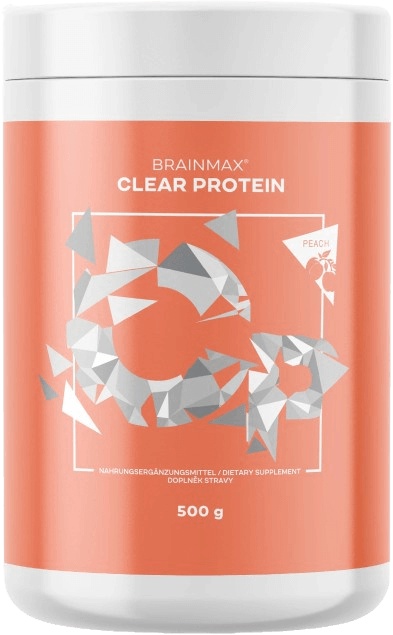 BrainMax Clear Protein, 500 g Příchuť: Broskev