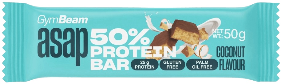 GymBeam ASAP 50% Protein Bar 50 g - kokos