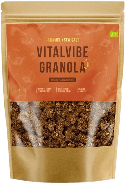 VitalVibe Granola BIO 250 g - karamel/ mořská sůl