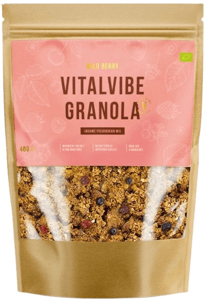 VitalVibe Granola BIO 250 g - lesní plody