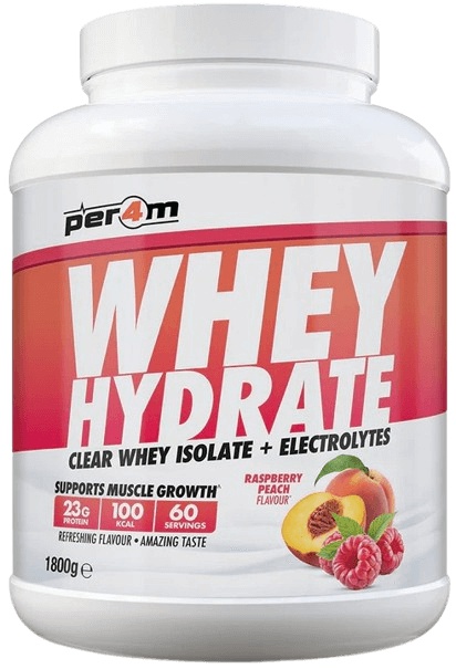 Per4m Clear Whey Isolate + Electrolytes 1800 g - malina/ broskev