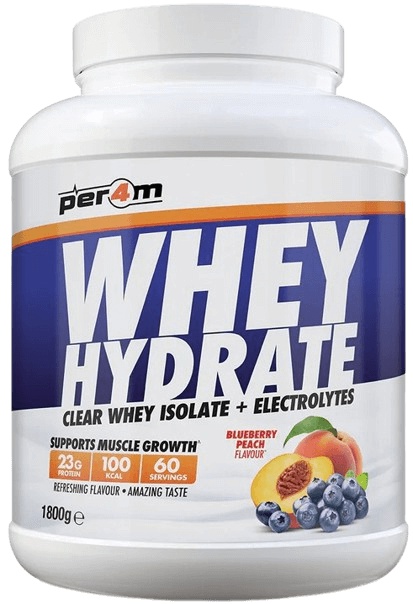 Per4m Clear Whey Isolate + Electrolytes 1800 g - borůvka/ broskev