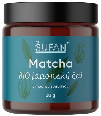 Šufan BIO Japonský čaj Matcha 30 g - s modrou spirulínou