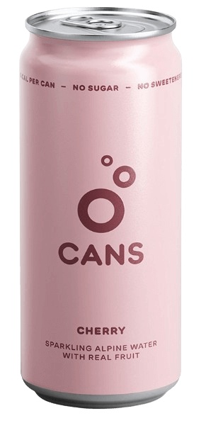Cans jemně perlivá alpská voda 330 ml - třešeň