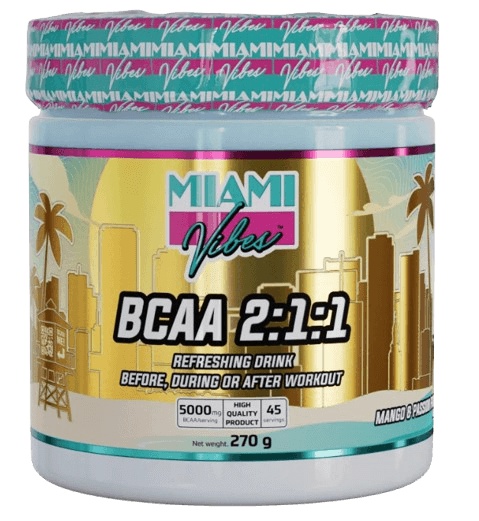 Miami Vibes BCAA 2:1:1 Powder 270 g - Mango/Passion fruit