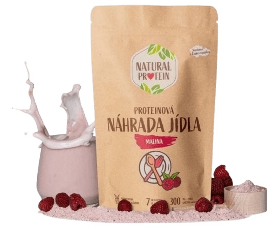 Natural Protein Proteinová náhrada jídla 350 g - Malina