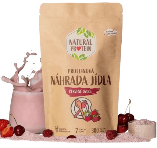 Natural Protein Proteinová náhrada jídla 350 g - Červené ovoce