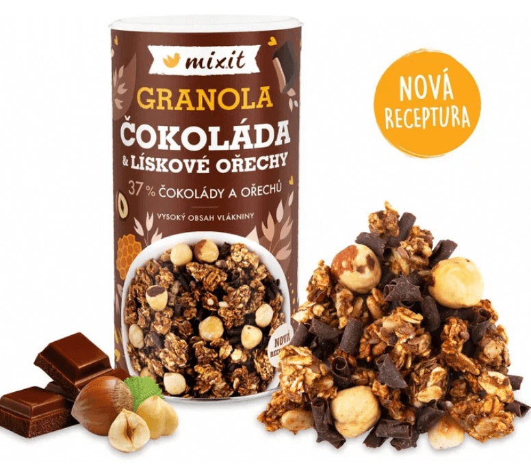 Mixit Granola z pece Čokoláda a lískové ořechy 570 g