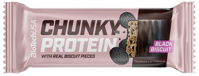 Biotech USA BioTechUSA Chunky Protein Bar 50 g - Black Biscuit