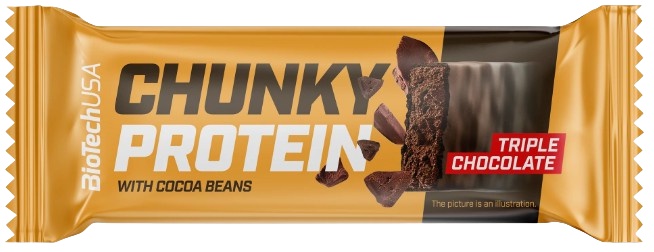 Biotech USA BioTechUSA Chunky Protein Bar 50 g - Triple Chocolate