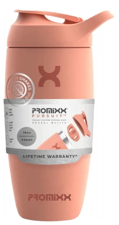 PROMiXX Pursuit Insulated Stainless Steel šejkr 550 ml - coral
