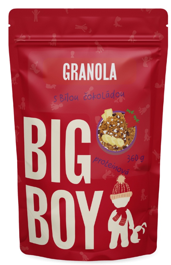 Big Boy Proteinová granola 360 g - s bílou čokoládou a ovocem