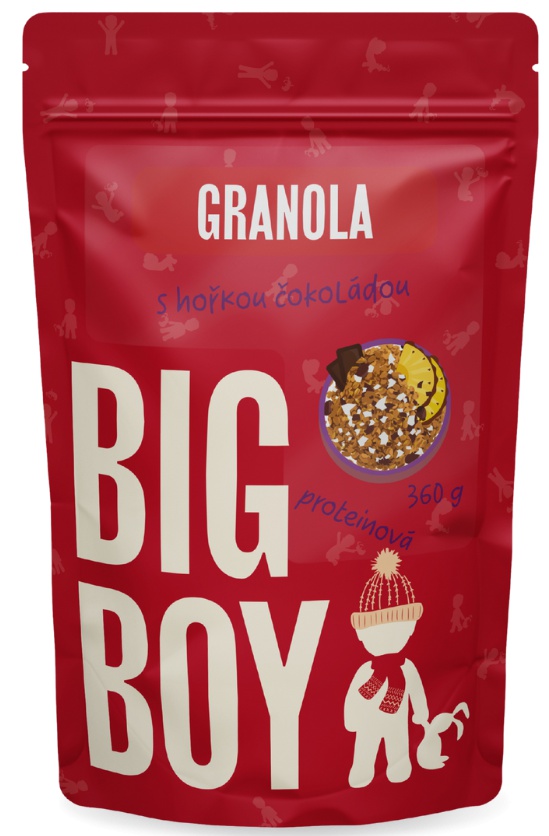 Big Boy Proteinová granola 360 g - s hořkou čokoládou a pekany