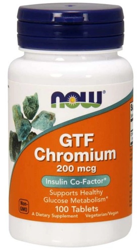 Now Foods GTF Chromium 200 mcg 100 kapslí