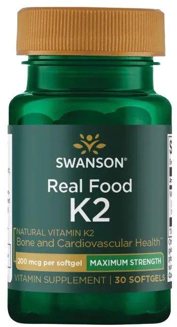 Swanson Real food vitamin K2 30 kapslí