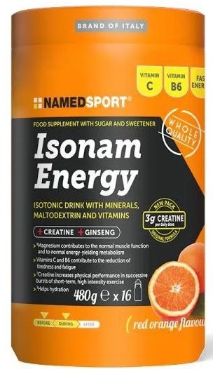 NamedSport ISONAM ENERGY 480 g - červený pomeranč