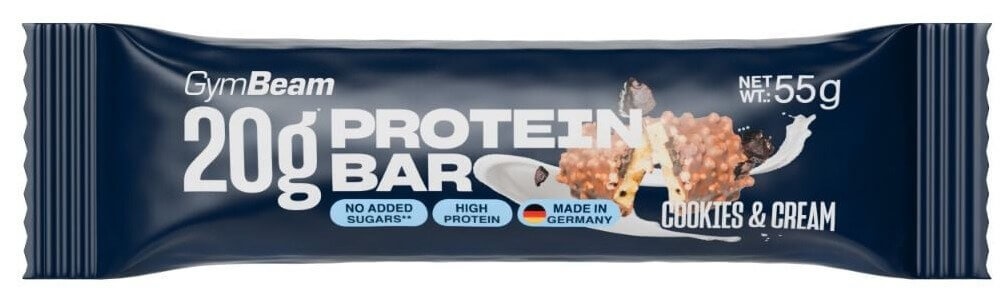 GymBeam 20 g protein bar 55 g - cookies a krém