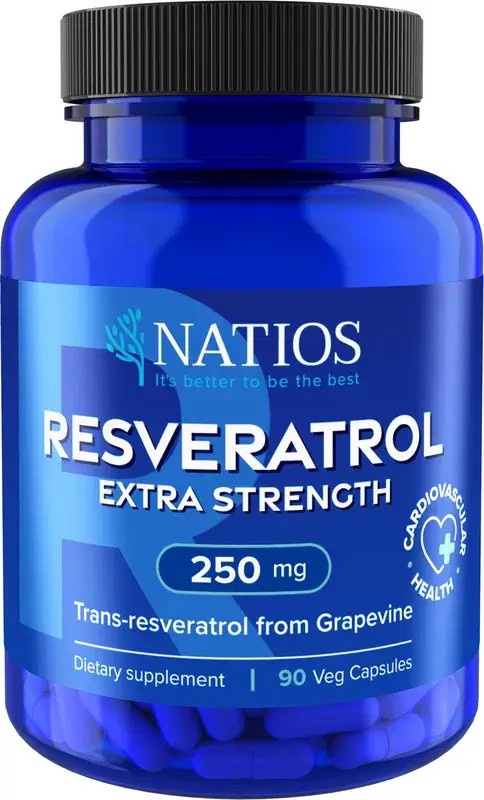 NATIOS Resveratrol extra strenght 250 mg 90 veganských kapslí