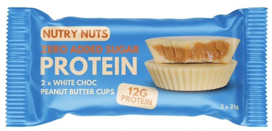 Nutry Nuts Cups (proteinové košíčky) 42g - Peanut Butter White Chocolate