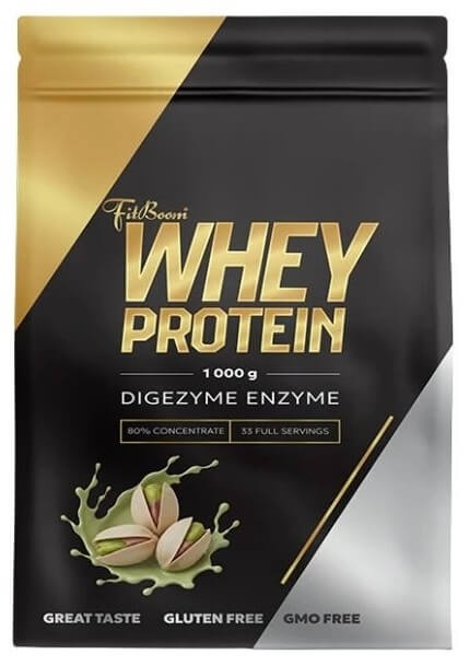 FitBoom Whey Protein 80 % 1000 g - pistácie