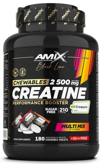 Amix Black line creatine creapure 2 500 mg chewable tabs zero sugar 210 tablet