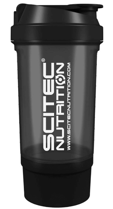 Scitec Nutrition Scitec Šejkr Traveler 500 ml + zásobník - černá