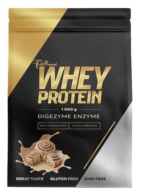 FitBoom Whey Protein 80 % 1000 g - skořicová rolka
