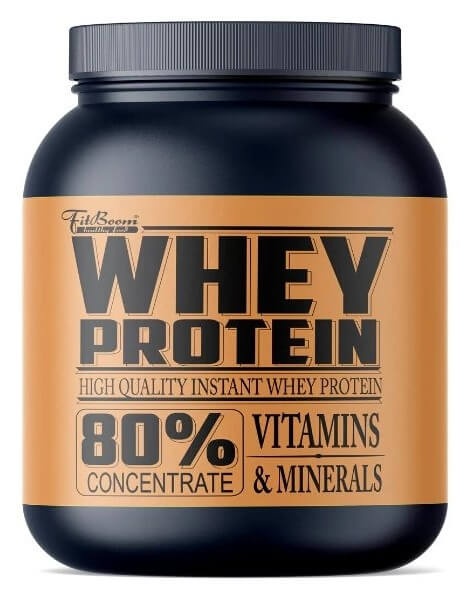 FitBoom Whey Protein 80 % 2250 g - skořicová rolka
