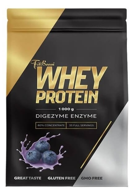 FitBoom Whey Protein 80 % 1000 g - borůvka