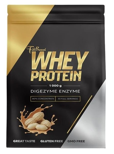 FitBoom Whey Protein 80 % 1000 g - lískový oříšek
