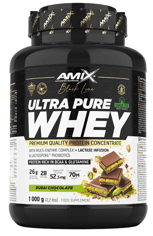 Amix Black Line Ultra Pure Whey Protein 1000 g - Dubai Chocolate