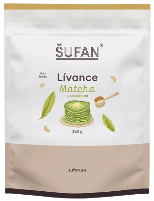 Šufan Lívance 250 g - matcha s proteinem
