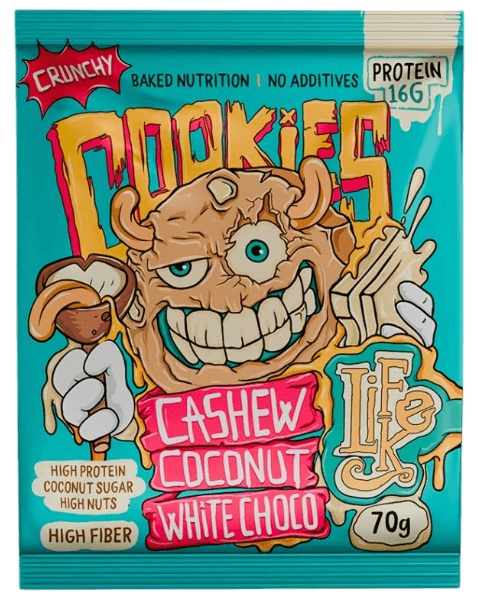 Lifelike Cookies 70 g - kešu, kokos a bílá čokoláda