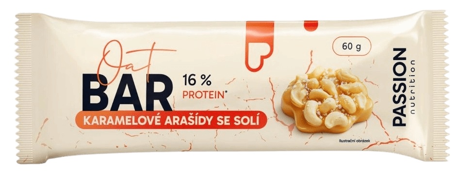 Passion Nutrition Oat Bar 60 g - karamelové arašídy se solí