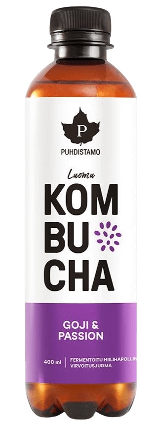 Puhdistamo Kombucha BIO 400 ml - goji a marakuja
