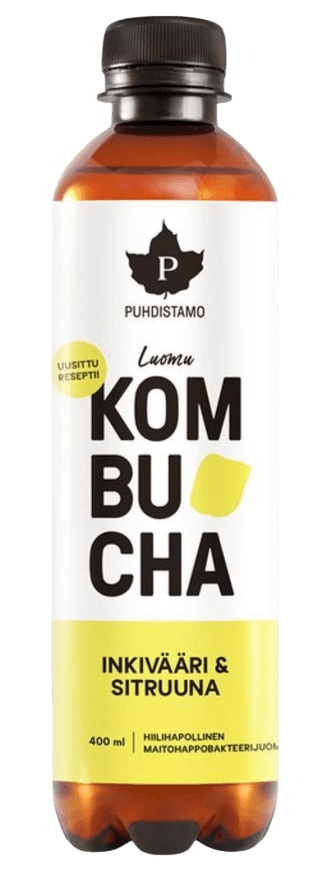 Puhdistamo Kombucha BIO 400 ml - zázvor a citron