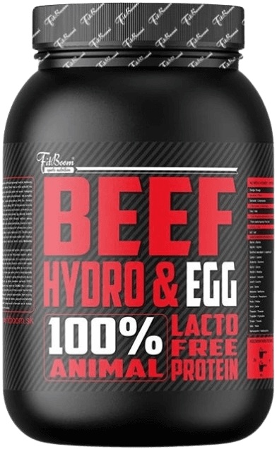 Fitboom Hydro Beef & Egg Protein 1000 g - jahoda