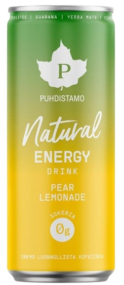 Puhdistamo Natural Energy Drink 330 ml - hruška