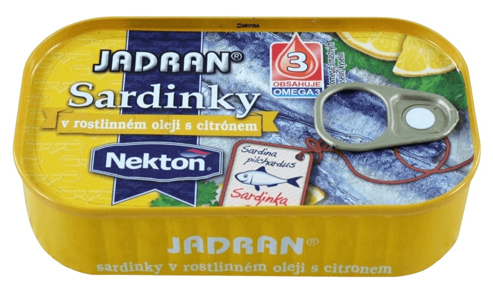 Nekton Sardinky Jadran 125 g - v rostlinném oleji s citronem