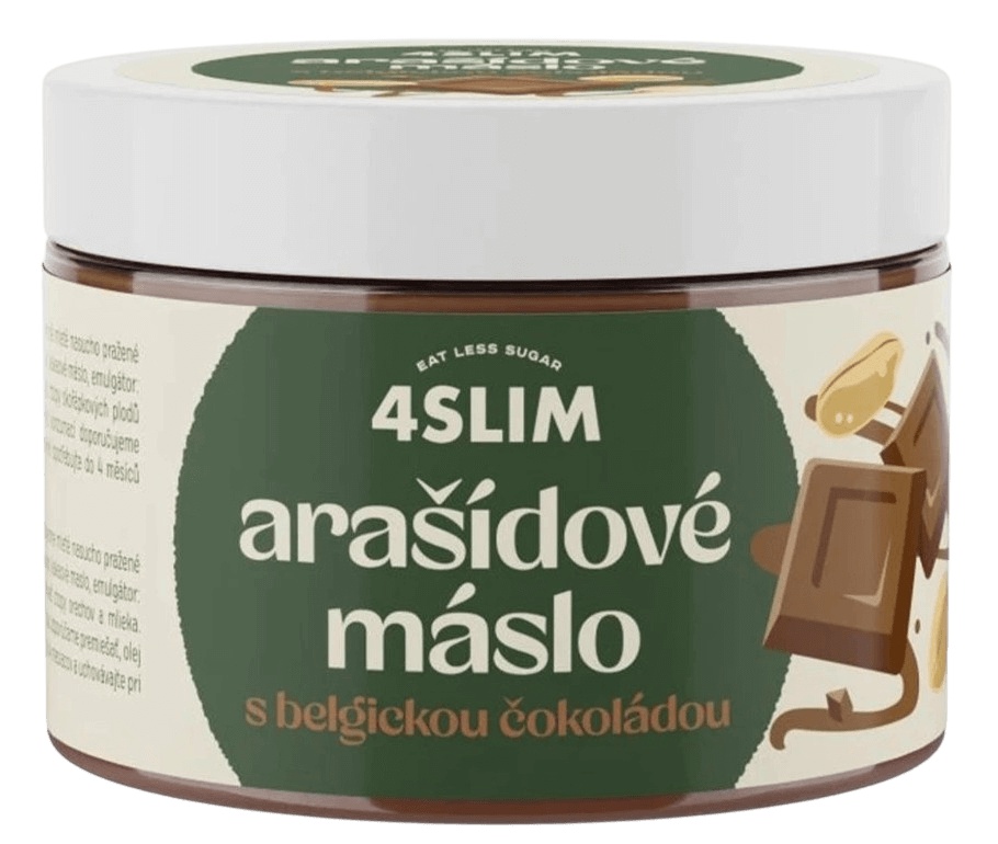 4Slim Arašídové Máslo 500 g - belgická čokoláda