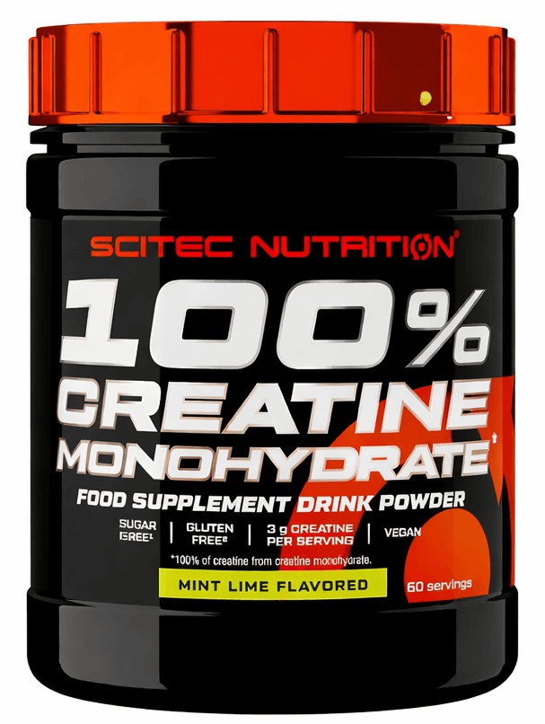 Scitec 100% Creatine Monohydrate 300 g - limetka/máta