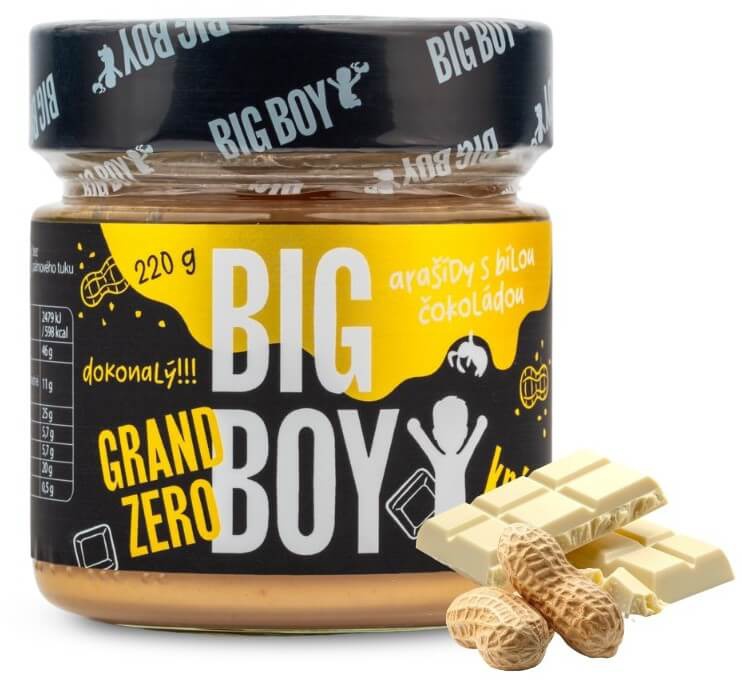 Big Boy Grand Zero 220 g - arašídy s bílou čokoládou