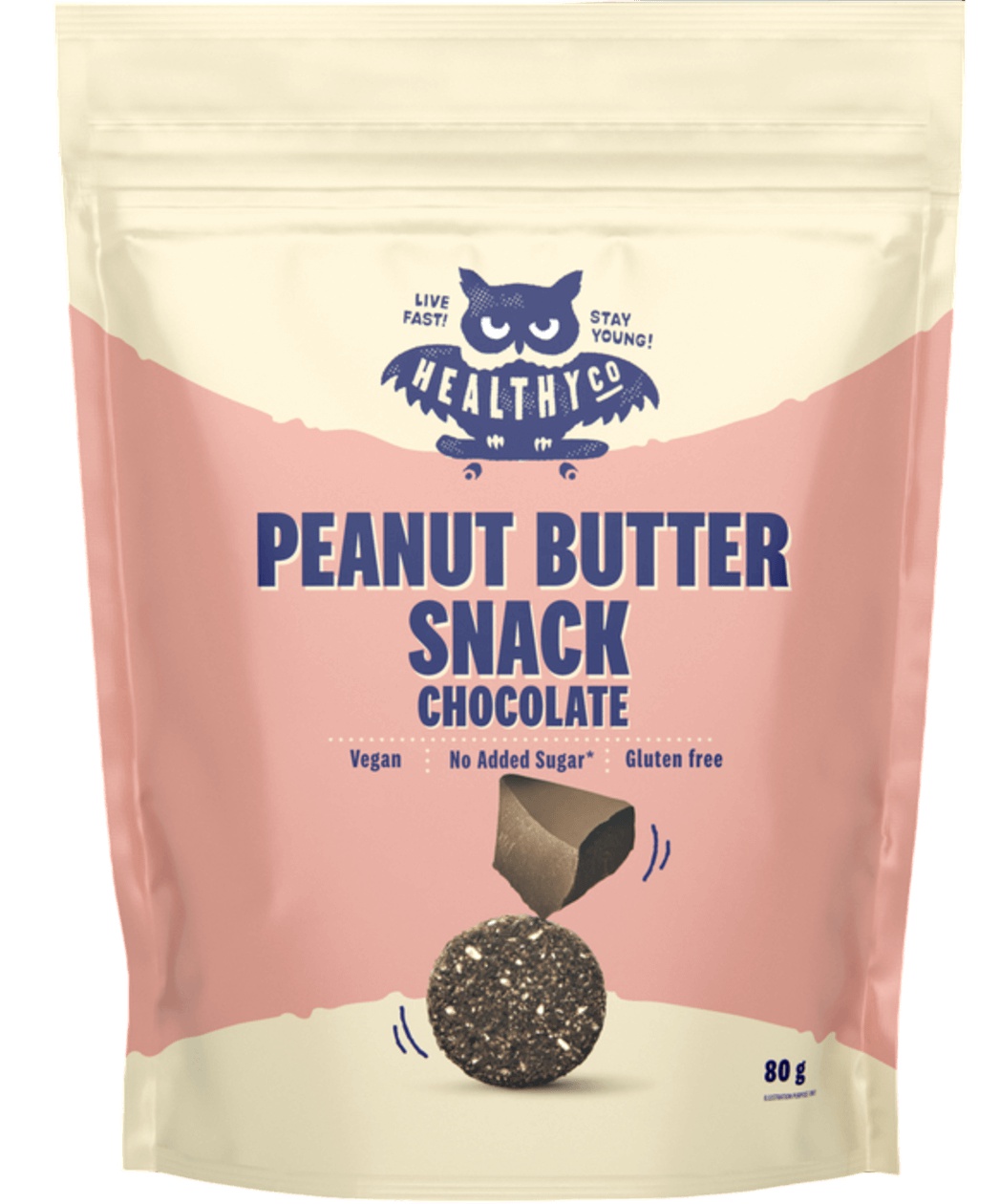 HealthyCo Peanut Butter Snack 80 g - čokoláda