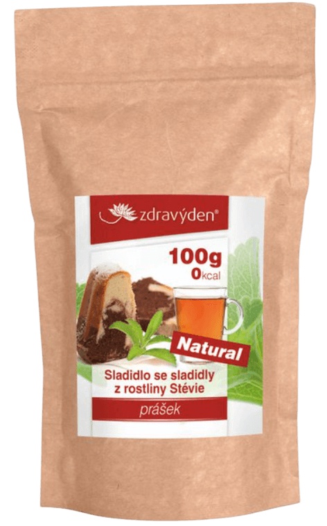 Zdravý den Sladidlo Stévie Prášek 100 g