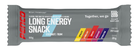 PENCO Long Energy Snack, tyčinka, 50 g kokos-rum
